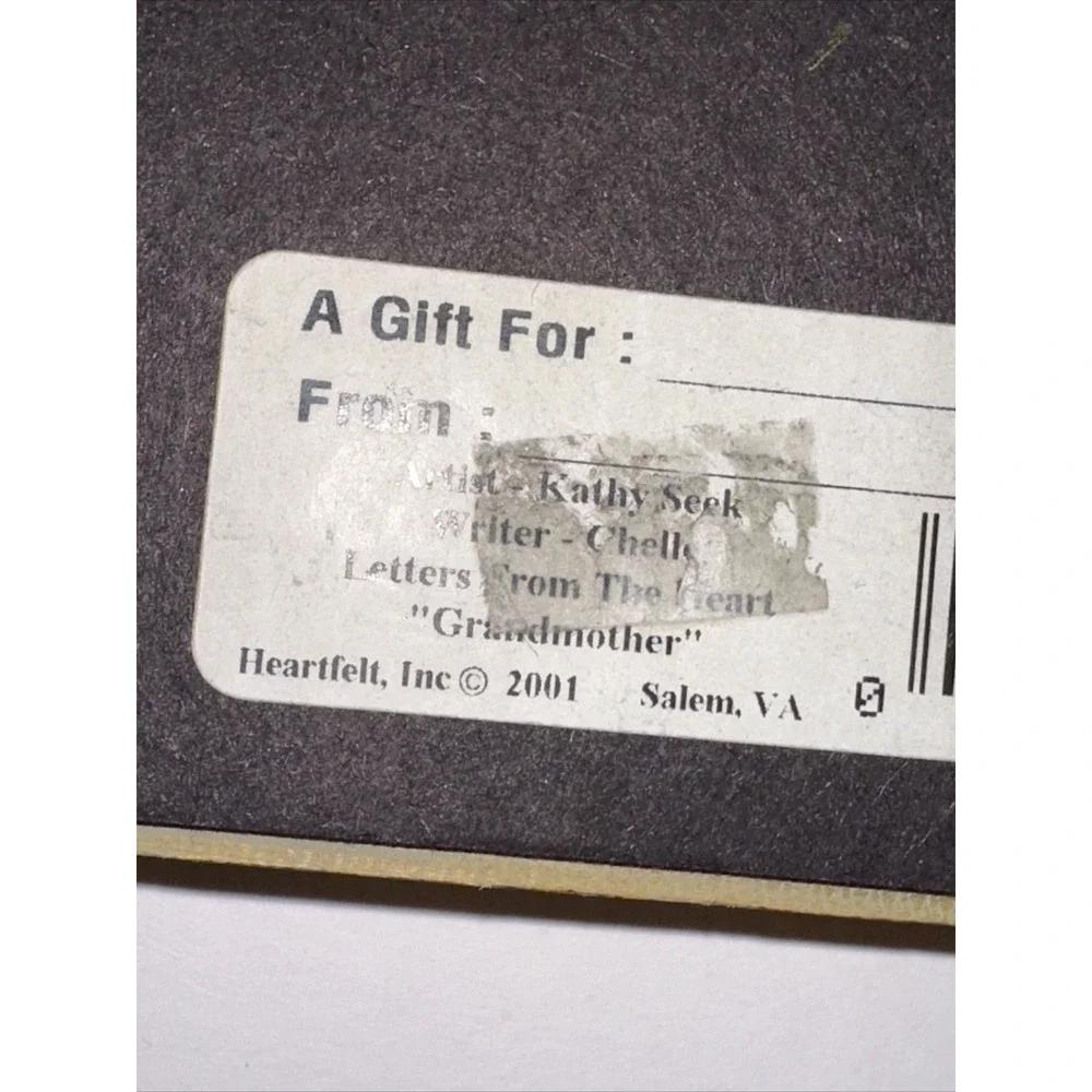 Heartfelt Inc Letters From The Heart Grandmother Framed Poem Kathy Seek 2001
